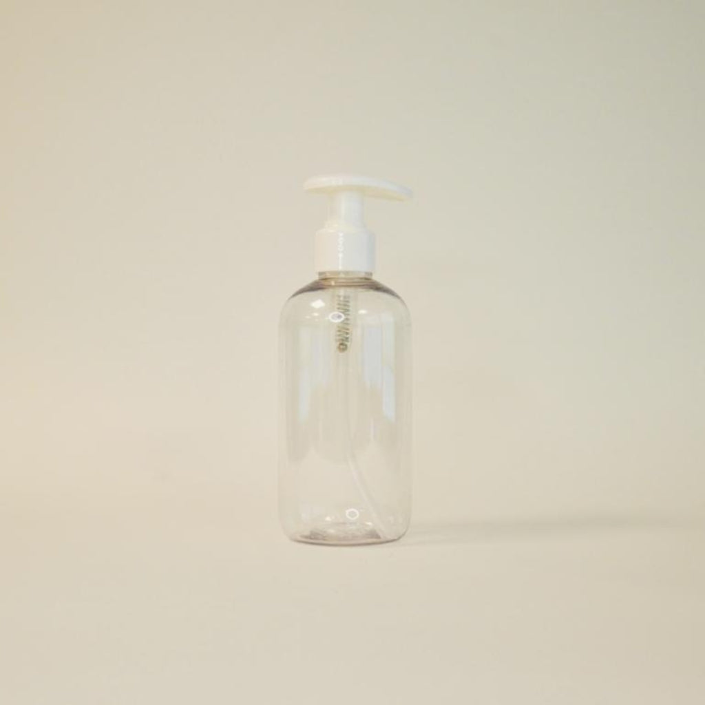 bouteille pompe en plastique 250ml pour fabrication cosmétique maison