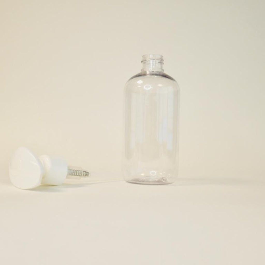 bouteille pompe en plastique 250ml contenant cosmétiques
